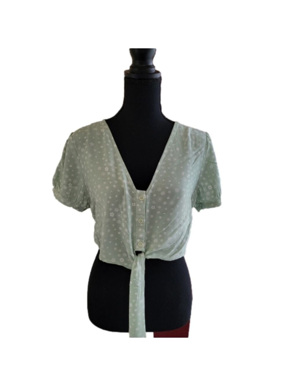 LA Hearts Buttondown Cropped Top Size Small